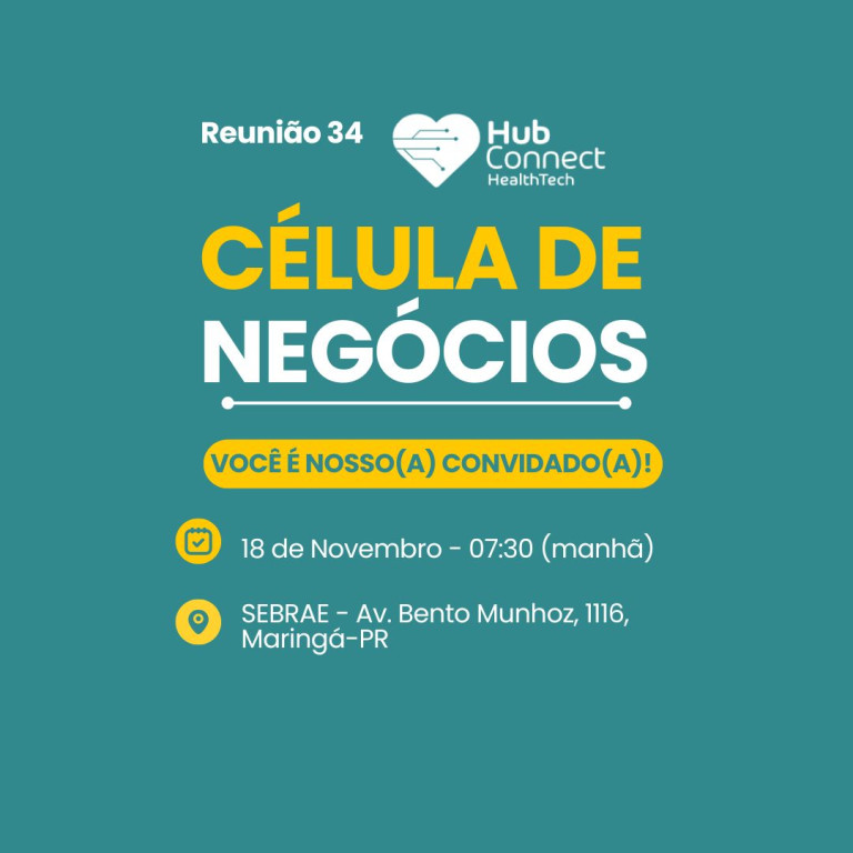 Imagem de Convite Célula de Negócios - Reunião 34