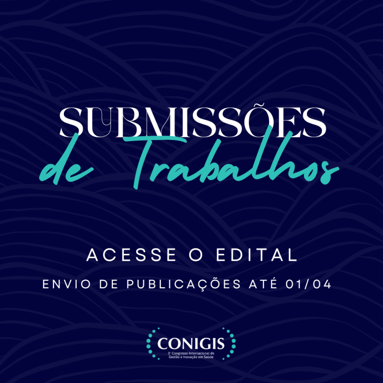 Capa Submissões de trabalhos - CONIGIS 2024
